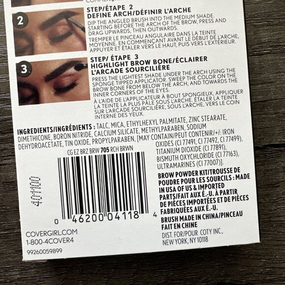 CoverGirl Easy Breezy Brow Powder Kit, Rich Brown‎ 705, 0.14 oz - Picture 5 of 5